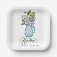 Baby shower personnalisé de fleurs de pois doux vi
