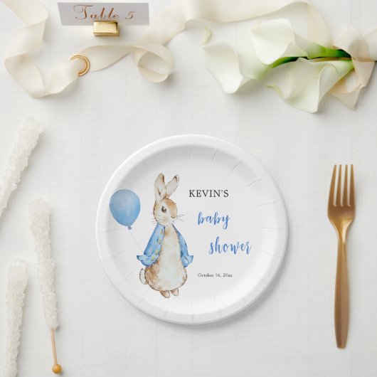 Assiettes En Carton Baby shower Peter Rabbit (Mariage)