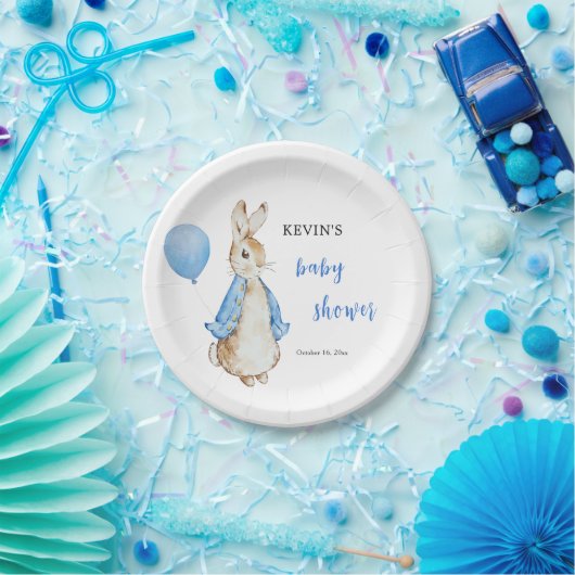 Assiettes En Carton Baby shower Peter Rabbit (Fête)