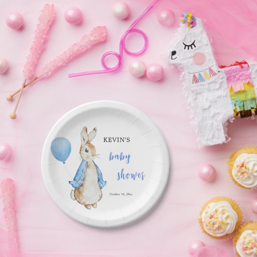 Assiettes En Carton Baby shower Peter Rabbit (Fête)