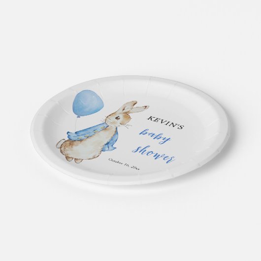 Assiettes En Carton Baby shower Peter Rabbit (Angle)