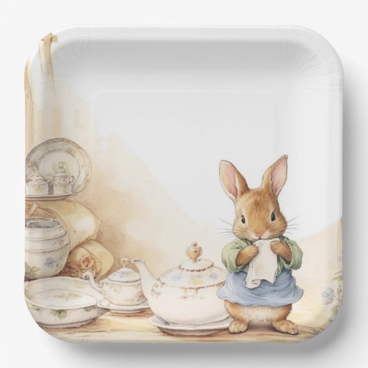 Assiettes En Carton Baby shower Peter Rabbit (Recto)
