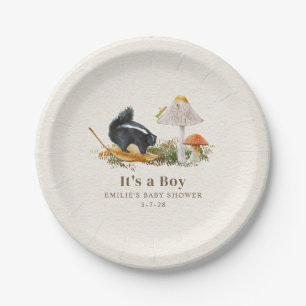 Assiettes En Carton Baby shower petit puant Bois Skunk Boy