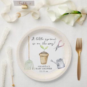 Assiettes En Carton Baby shower petite pousse 