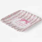 Assiettes En Carton Baby shower Pink Bow Love Shack (Angulaire)