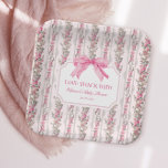 Assiettes En Carton Baby shower Pink Bow Love Shack<br><div class="desc">Pink Bow Love Shack Baby shower serviettes</div>