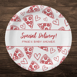Assiettes En Carton Baby shower Pizza Party Livraison spéciale italien