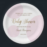 Assiettes En Carton Baby shower Polkadot moderne en or rose<br><div class="desc">Présentez nos Plaques de papier de Baby shower Polkadot Pink Gold Modern - un ajout chic et pratique à votre célébration de baby shower. Elevez vos paramètres de table avec ces assiettes élégantes, avec une touche moderne sur les à petits pois classiques dans une charmante palette de rose et d'or....</div>