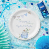 Assiettes En Carton Baby shower pour garçon Citrouille Blue Little (Fête)