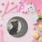 Assiettes En Carton Baby shower Prince Black Panther (Fête)