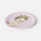 Assiettes En Carton Baby shower princesse mignonne (Angle)
