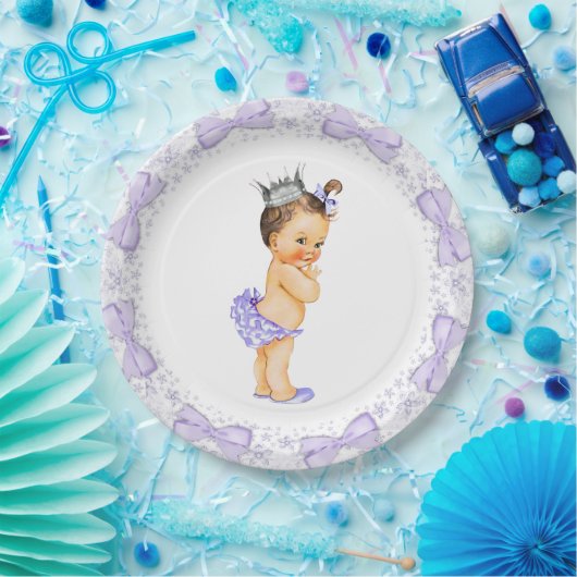 Assiettes En Carton Baby shower Princesse violette (Fête)