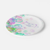 Assiettes En Carton Baby shower Rainbow Soap Bubbles (Angle)
