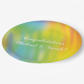 Assiettes En Carton Baby shower Rainbow Tie Dye (Angle)