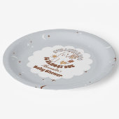 Assiettes En Carton Baby shower Rétro Halloween Little Boo (Angle)