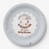 Assiettes En Carton Baby shower Rétro Halloween Little Boo (Devant)