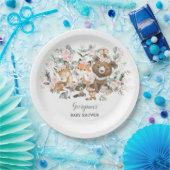 Assiettes En Carton Baby shower Rose Eucalyptus (Fête)