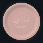 Assiettes En Carton baby shower rose révèle<br><div class="desc">baby shower rose bleu révèle</div>