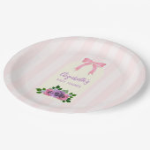 Assiettes En Carton Baby shower rose Rose (Angle)