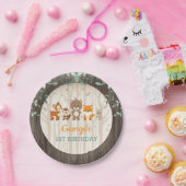 Assiettes En Carton Baby shower rustique d'animal de forêt (Fête)