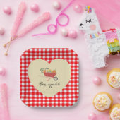 Assiettes En Carton Baby shower rustique de En vichy roux (Fête)