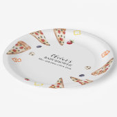 Assiettes En Carton Baby shower Rustique moderne Italien Slice Pizza (Angle)