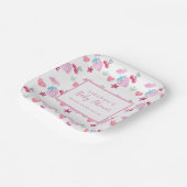 Assiettes En Carton Baby shower Saint-Valentin rose Berry Sweet (Angulaire)