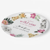 Assiettes En Carton Baby shower sauvage d'une jungle (Angle)