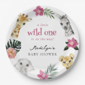 Assiettes En Carton Baby shower sauvage d'une jungle (Devant)