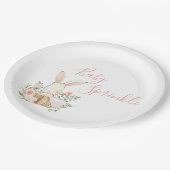 Assiettes En Carton Baby shower Script pour bébé rose mignon (Angle)