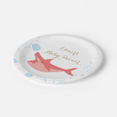 Assiettes En Carton Baby shower Shark Summer Red und Blue Bubbles (Angle)