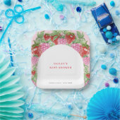 Assiettes En Carton Baby shower simple en arche de fraise douce (Fête)