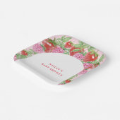 Assiettes En Carton Baby shower simple en arche de fraise douce (Angulaire)