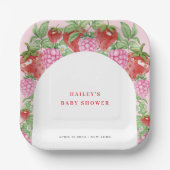 Assiettes En Carton Baby shower simple en arche de fraise douce (Recto)