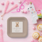 Assiettes En Carton Baby shower simple neutre d'attente rapide (Fête)