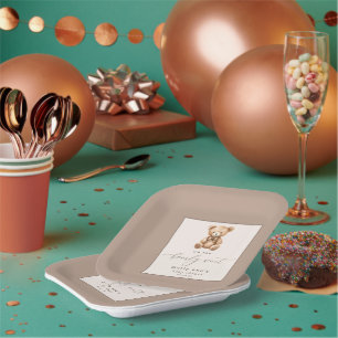 Assiettes En Carton Baby shower simple neutre d'attente rapide