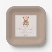 Assiettes En Carton Baby shower simple neutre d'attente rapide (Recto)
