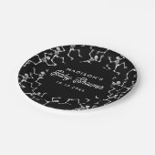 Assiettes En Carton Baby shower Skeletons de danse éffrayante (Angle)