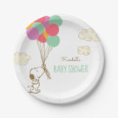 Assiettes En Carton Baby shower Snoopy et Balloons (Devant)