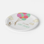 Assiettes En Carton Baby shower Snoopy et Balloons (Angle)