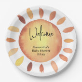 Assiettes En Carton Baby shower solaire (Devant)