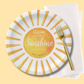 Assiettes En Carton Baby shower solaire