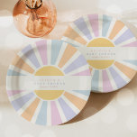 Assiettes En Carton Baby shower Soleil Ici Venez Les Rayons Soleil Ros<br><div class="desc">Baby shower Sunshine Here Come The Sun Pink Rays Plaques de papier Tous les modèles © PIXEL PERFECTION PARTY LTD</div>