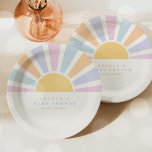 Assiettes En Carton Baby shower Soleil Ici Venez Les Rayons Soleil Ros<br><div class="desc">Baby shower Sunshine Here Come The Sun Pink Rays Plaques de papier Tous les modèles © PIXEL PERFECTION PARTY LTD</div>