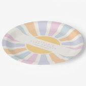 Assiettes En Carton Baby shower Soleil Ici Venez Les Rayons Soleil Ros (Angle)