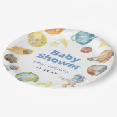 Assiettes En Carton Baby shower spatial (Angle)