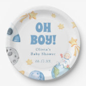 Assiettes En Carton Baby shower spatial (Devant)