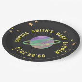 Assiettes En Carton Baby shower spatial, Cutie cosmique, Neutre hommes (Angle)