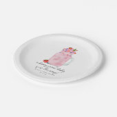 Assiettes En Carton Baby shower spécial Smoothie Berry (Angle)