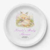 Assiettes En Carton Baby shower Spring Fox (Devant)